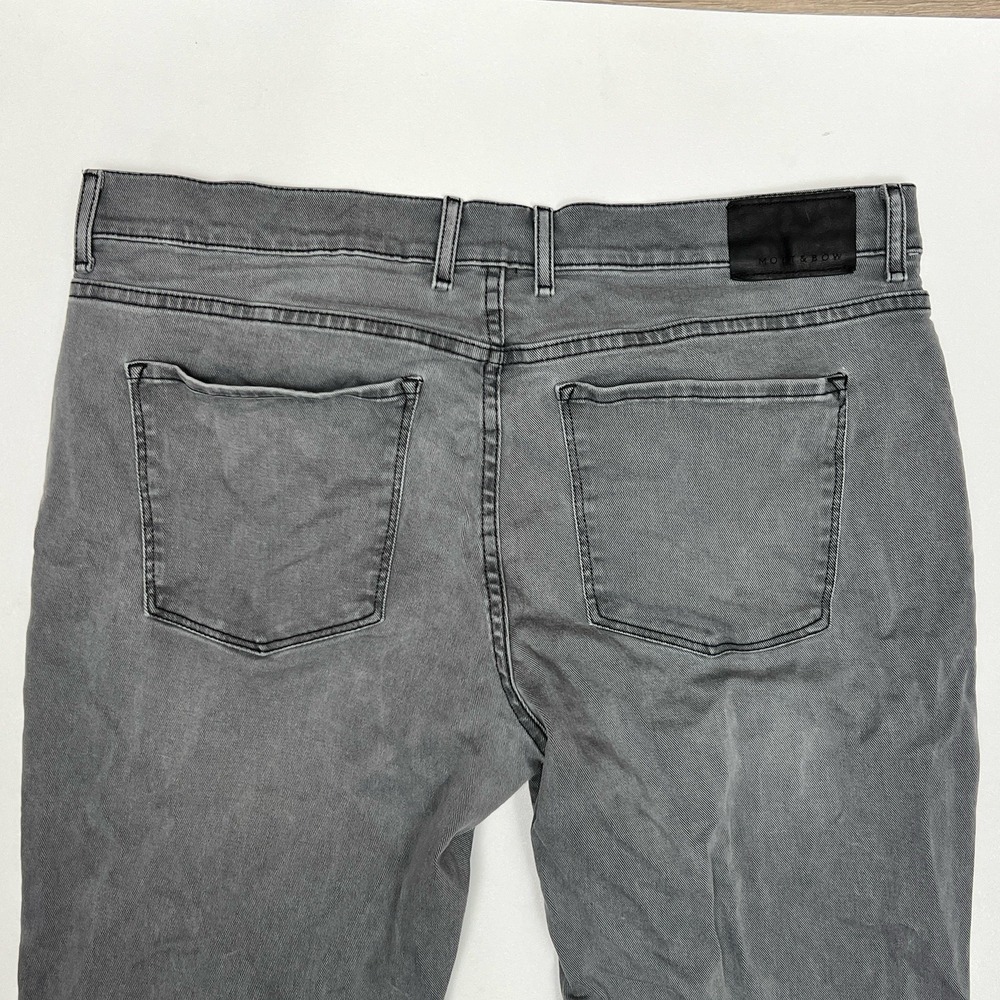 MOTT & BOW Mens Jeans, Size 38 x 32, Stone Gray Straight, Light Wash Denim - Picture 11 of 13